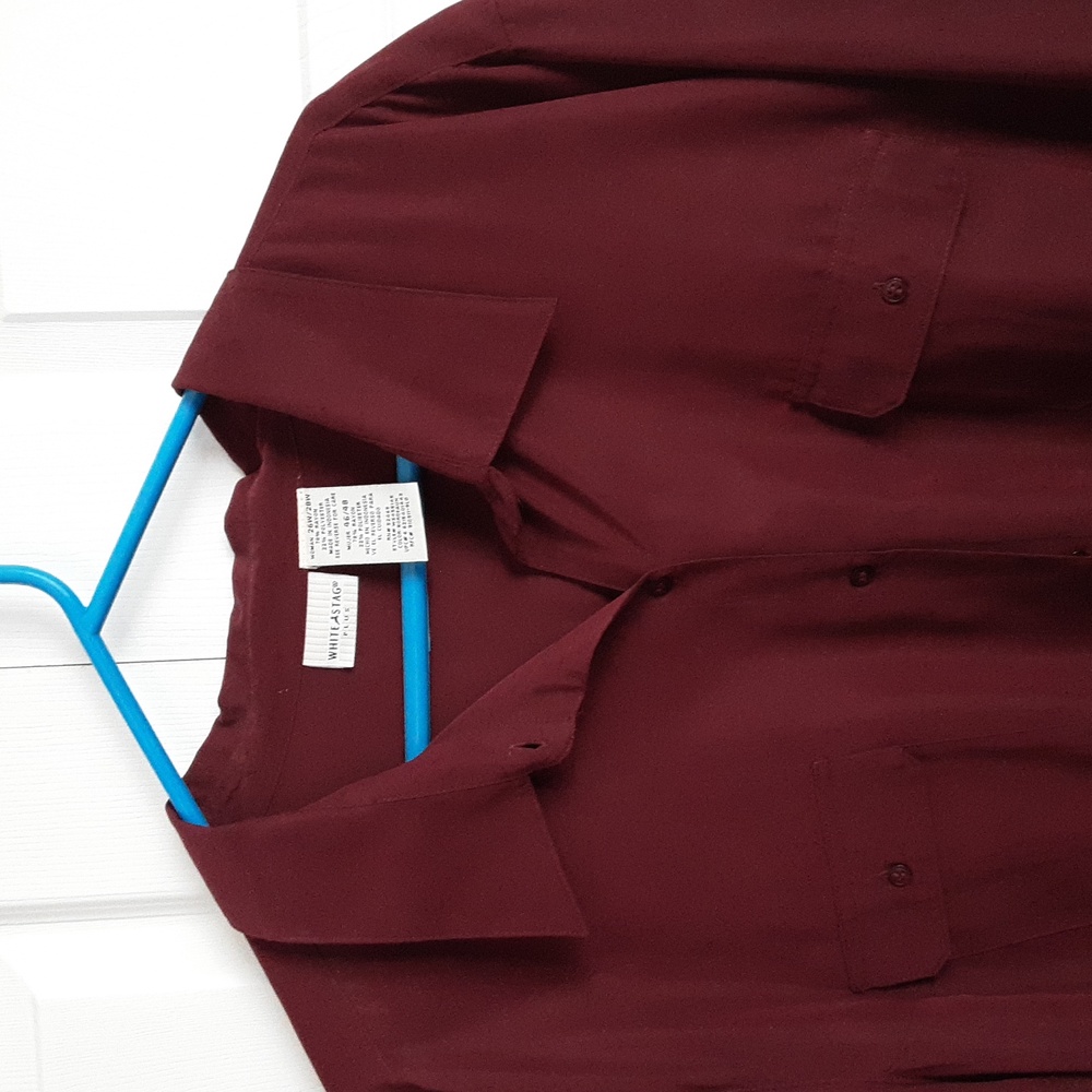 White Stag Plus 26W Burgundy color long sleeves - Picture 3 of 6